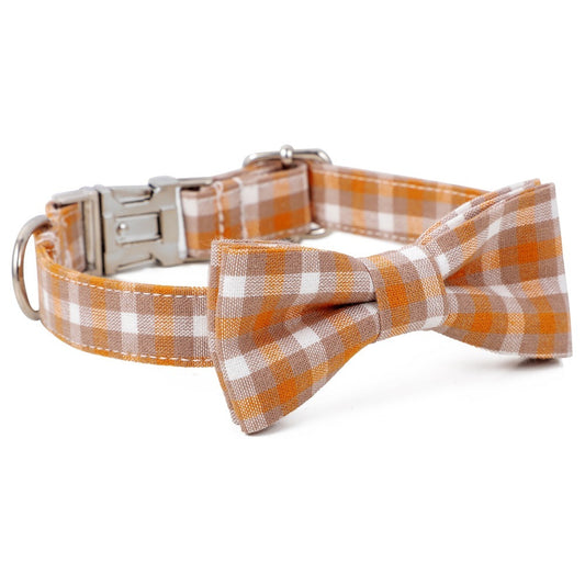 Classic Cotton Yellow Plaid Collar