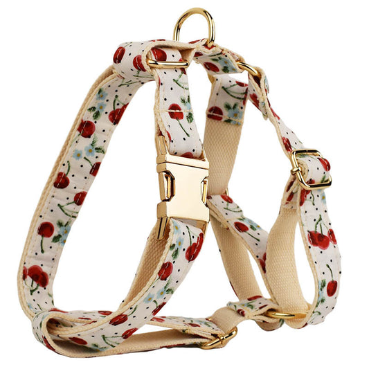 Red Cherry Adjustable Dog Harness