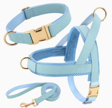 Personalized Blue Comfort Harness Set