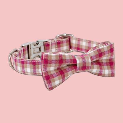 Classic Cotton Red Plaid Collar