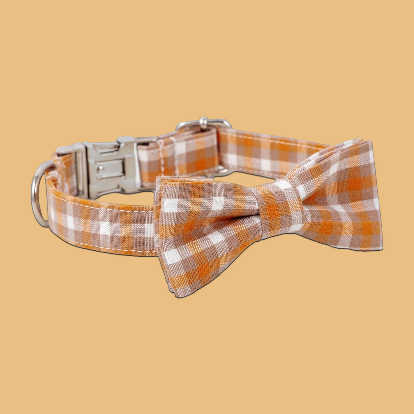 Classic Cotton Yellow Plaid Collar