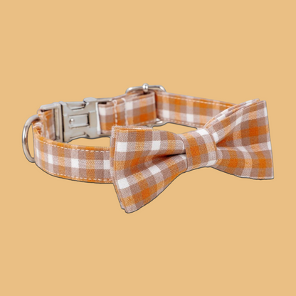Classic Cotton Yellow Plaid Collar