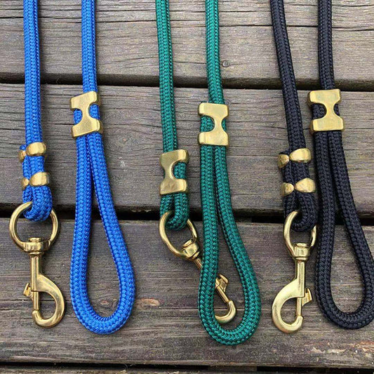 Urban Classic Dog Leash – Strong Nylon Rope with Gold Details