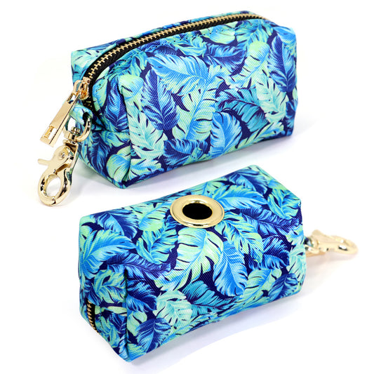 Blue Floral Waste Bag Holder